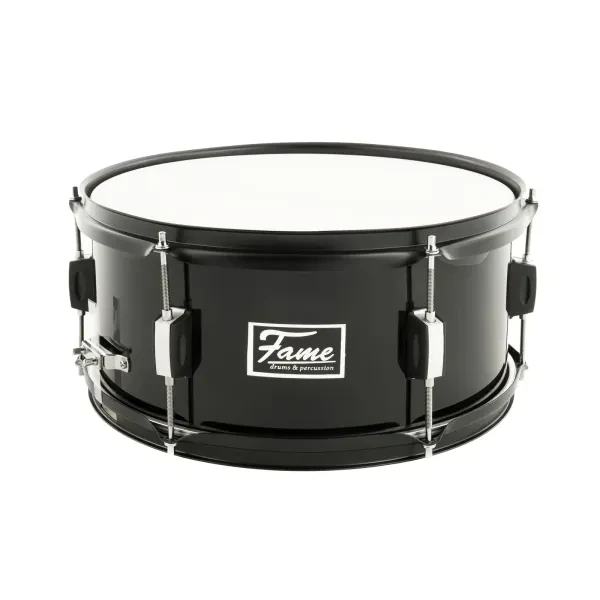 14"x6.5" First Step Snare Drum, Piano Black, Mischholz Kessel, Stahlspannreifen