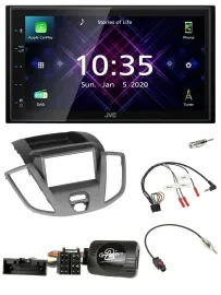 JVC DAB 2DIN Lenkrad Bluetooth USB Autoradio für Ford Transit V363 2014-2018