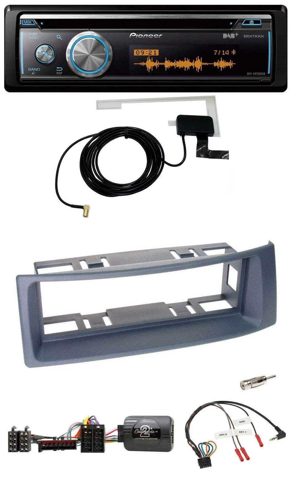 Pioneer Bluetooth DAB Lenkrad USB CD Autoradio für Renault Scenic Megane 1996-20