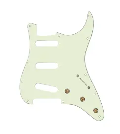 920D Custom SSS Pre-Wired Pickguard for Strat With A Mint Green Pickguard and...