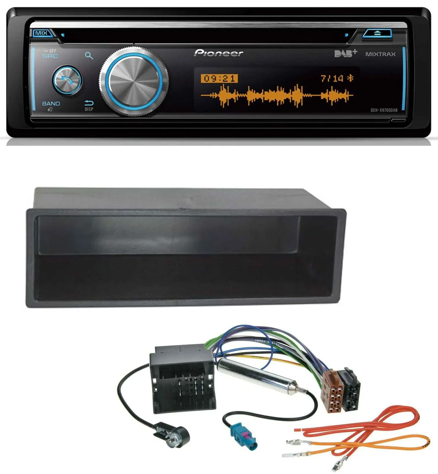 Pioneer MP3 DAB USB CD Bluetooth Autoradio für VW Polo, Lupo, Fox, Passat, T5