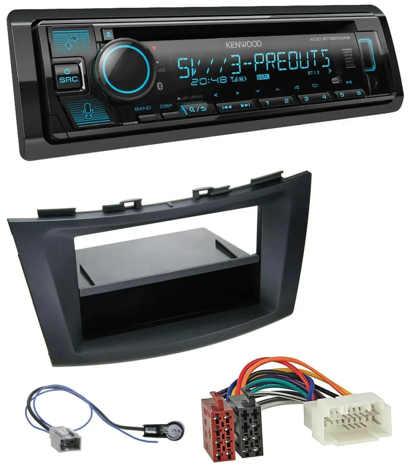 Автомагнитола Kenwood Bluetooth USB CD MP3 DAB для Suzuki Swift (FZ/NZ, с 2010)
