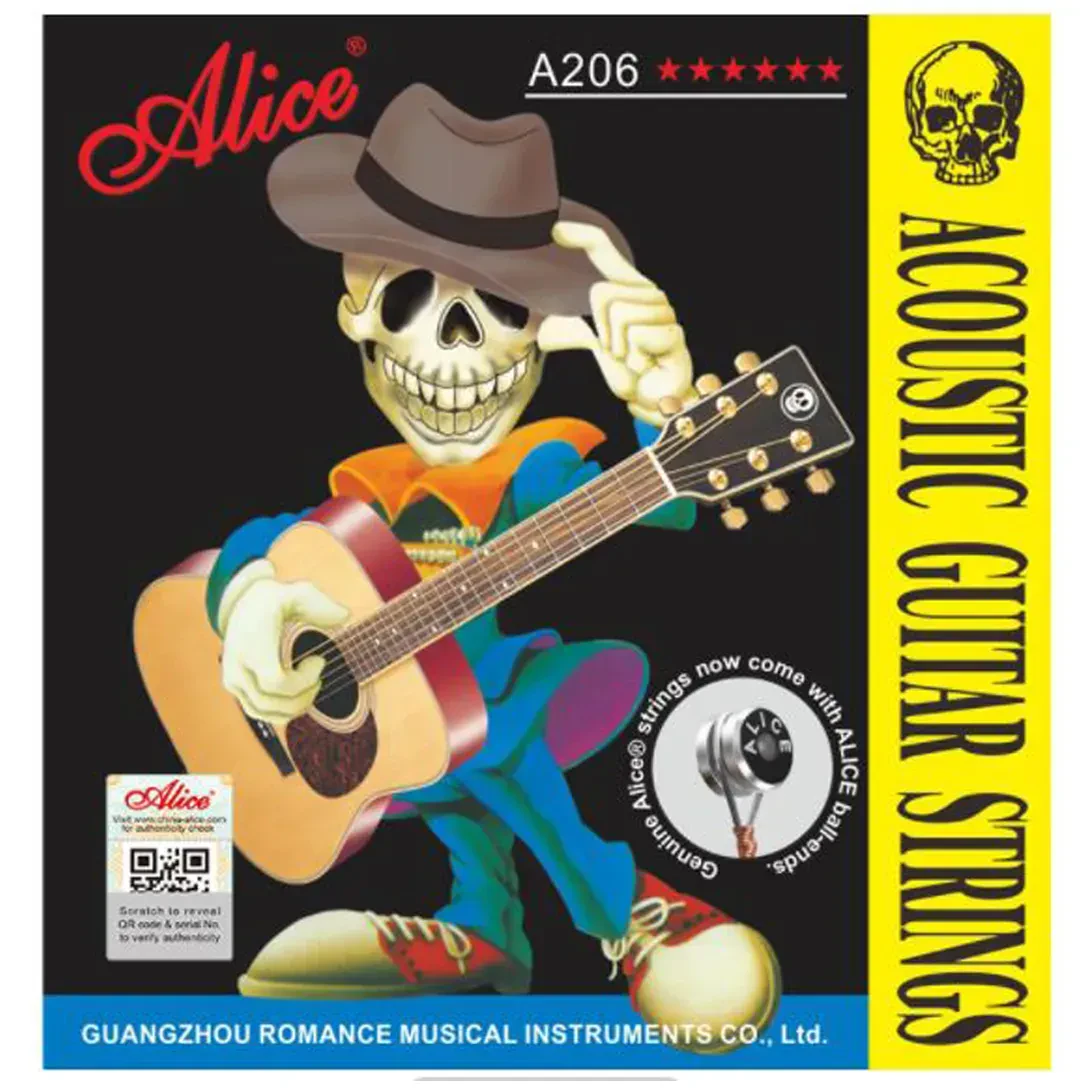 Струны для акустической гитары Alice A206-L Coated Phosphor Bronze 12-53