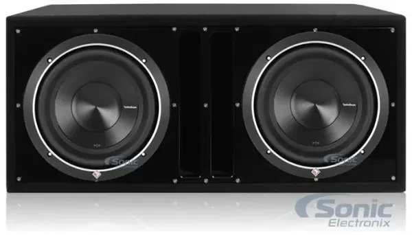 2x Rockford Fosgate P3D4-10 2000W 10" Subwoofers w/ Dual Vented Enclosure Box