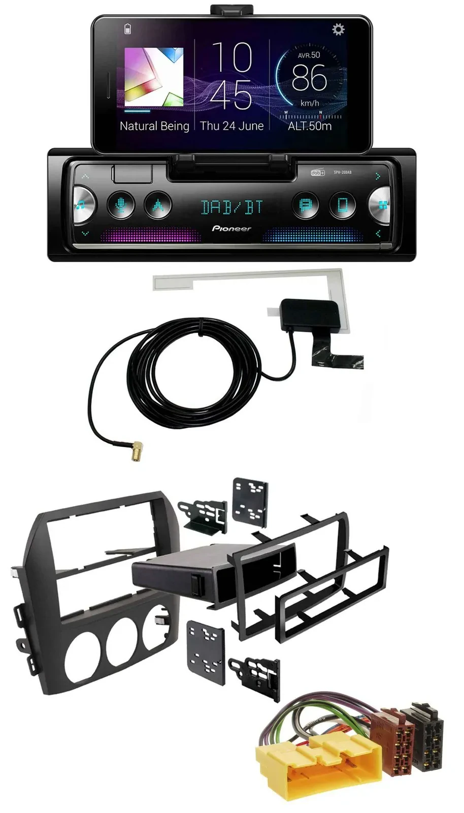 Pioneer DAB Bluetooth MP3 USB Autoradio für Mazda MX-5 (2005-2008)