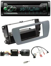 Автомагнитола Pioneer CD USB MP3 DAB для Seat Ibiza, управление с руля, серый