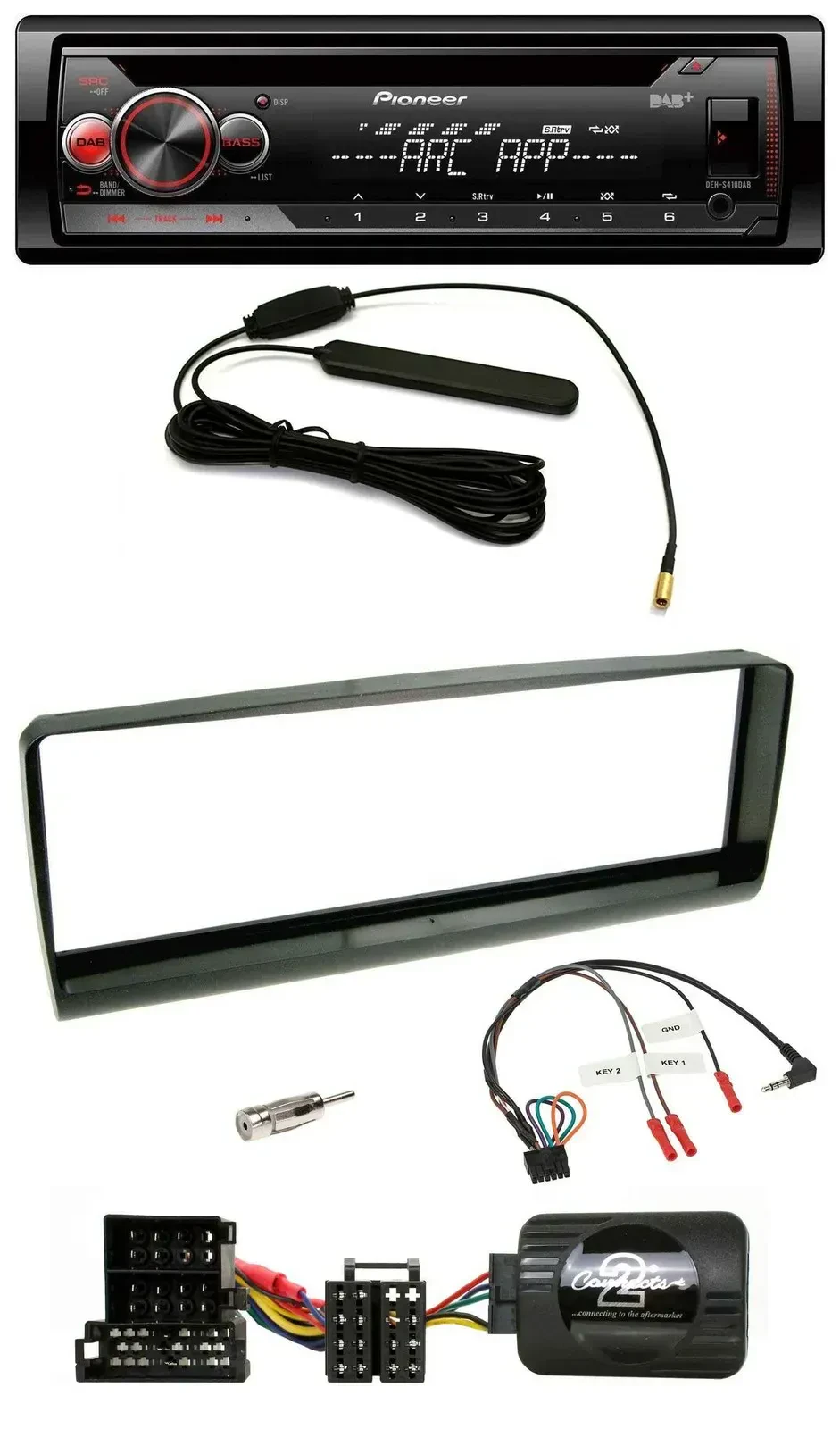 Автомагнитола Pioneer CD/USB/DAB/MP3 для Alfa Romeo 156 2000–2001, черный