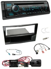 Kenwood Bluetooth USB CD Lenkrad DAB Autoradio für Opel Corsa D Klavierlack 09-1