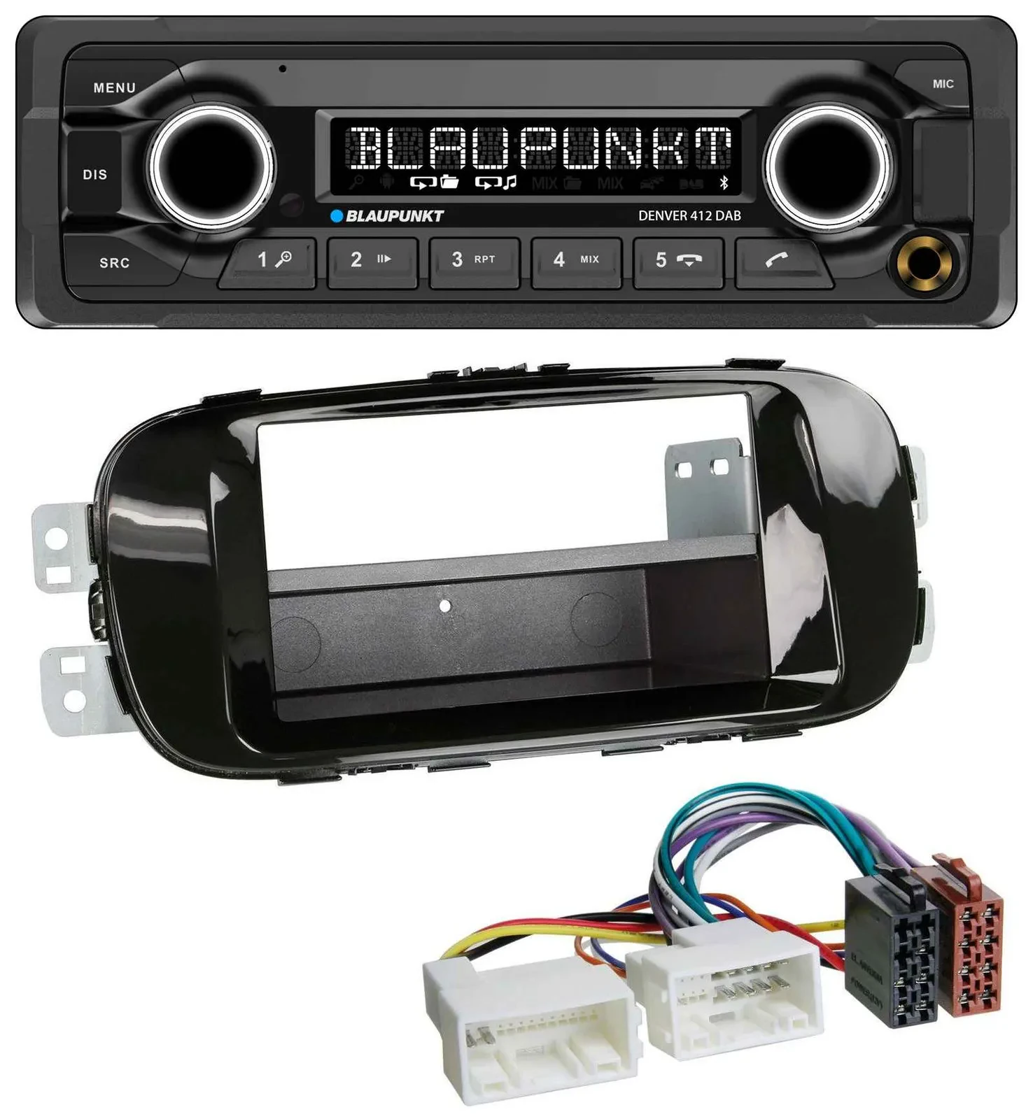 Blaupunkt Bluetooth DAB MP3 USB Autoradio für Kia Soul PS ab 14 piano-schwarz