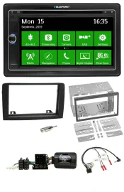 Blaupunkt Bluetooth 2DIN Lenkrad DAB USB TMC Navigation für Fiat Idea 06-12 schw