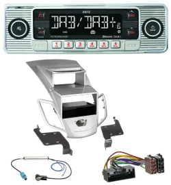 Dietz Bluetooth MP3 DAB USB Autoradio für Ford Fiesta Display 10-17 silber