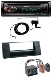Автомагнитола Pioneer DAB CD MP3 USB Bluetooth для BMW X5 E53 и 5 серии E39 с переходником round pin и карманом