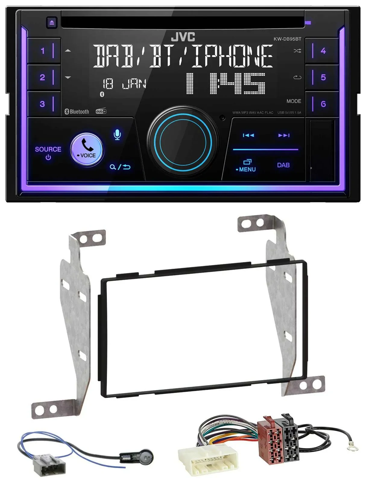 JVC MP3 USB 2DIN DAB Bluetooth CD Autoradio für Nissan Juke (2010-2014)