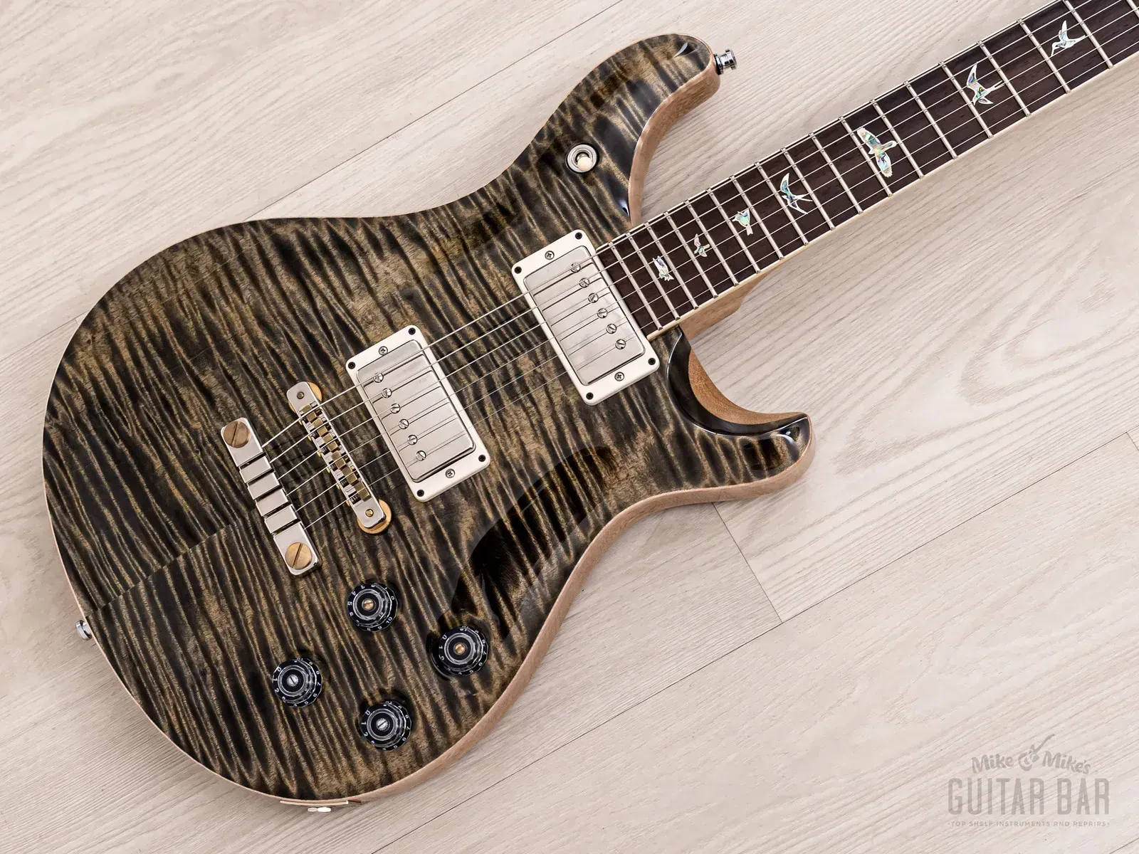 Б/У электрогитара PRS McCarty 594 Wood Library Obsidian, 10 Top, Korina