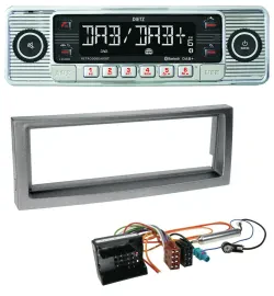 Dietz Bluetooth MP3 DAB USB Autoradio für Citroen C5 Peugeot 407 ab 04 grau-meta