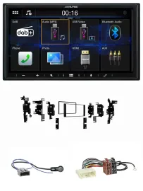 Автомагнитола для Nissan Tiida/Versa C11 Alpine 2DIN Bluetooth, DAB, USB, MP3