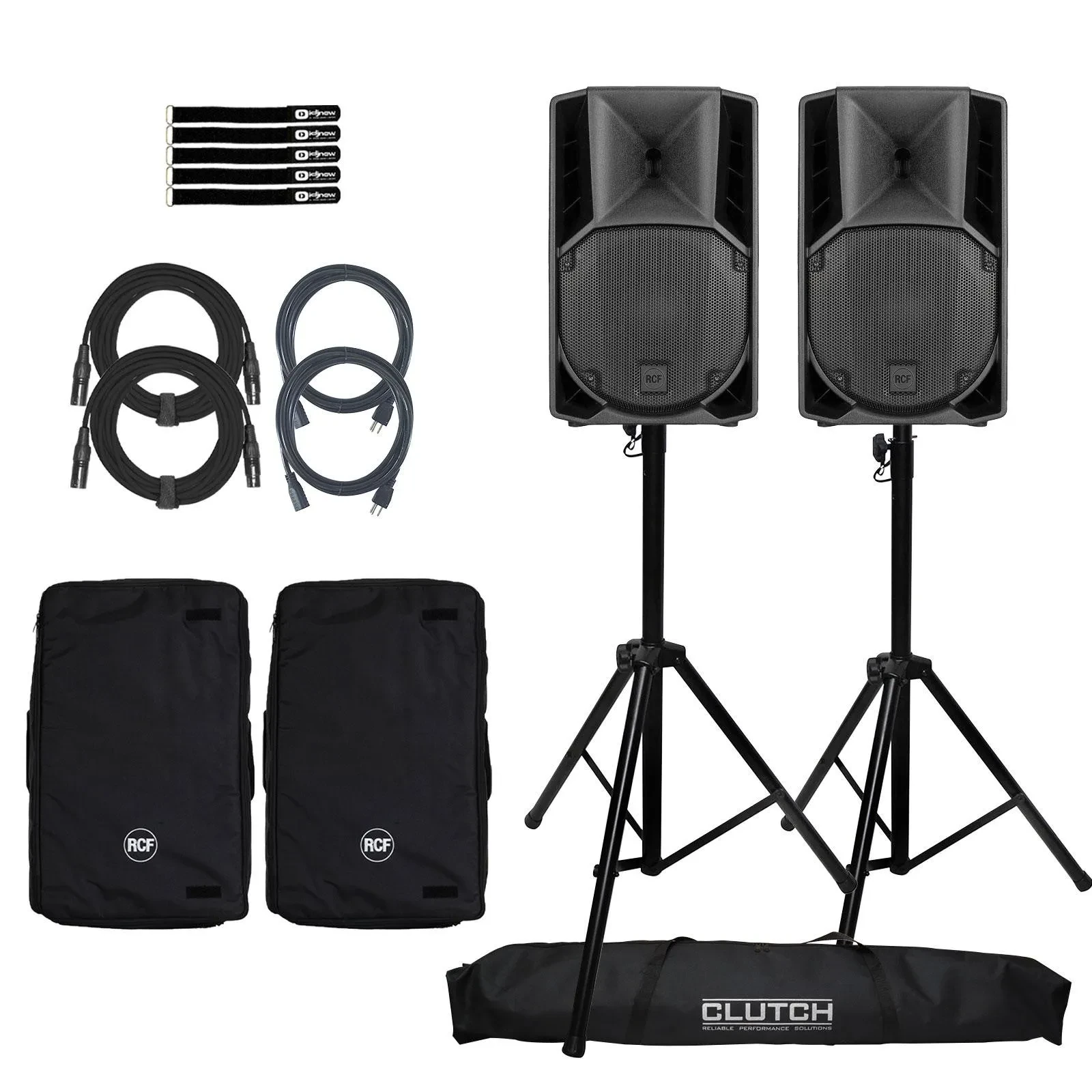 Активная акустическая система RCF ART 710-A MK5 2-полосная 10" (набор, 2 шт.) со стойками и чехлами