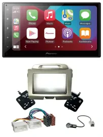 Pioneer USB MP3 DAB 2DIN Bluetooth Autoradio für Kia Sportage 3 SL 10-15 silber