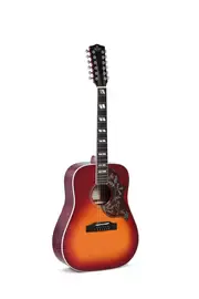 Электроакустическая гитара Sigma Guitars DM12-SG5 12-Strings Dreadnought Vintage Cherry Sunburst