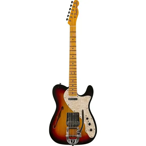 Электрогитара полуакустическая Fender Custom Shop '68 Telecaster Thinline Journeyman Relic Sunburst