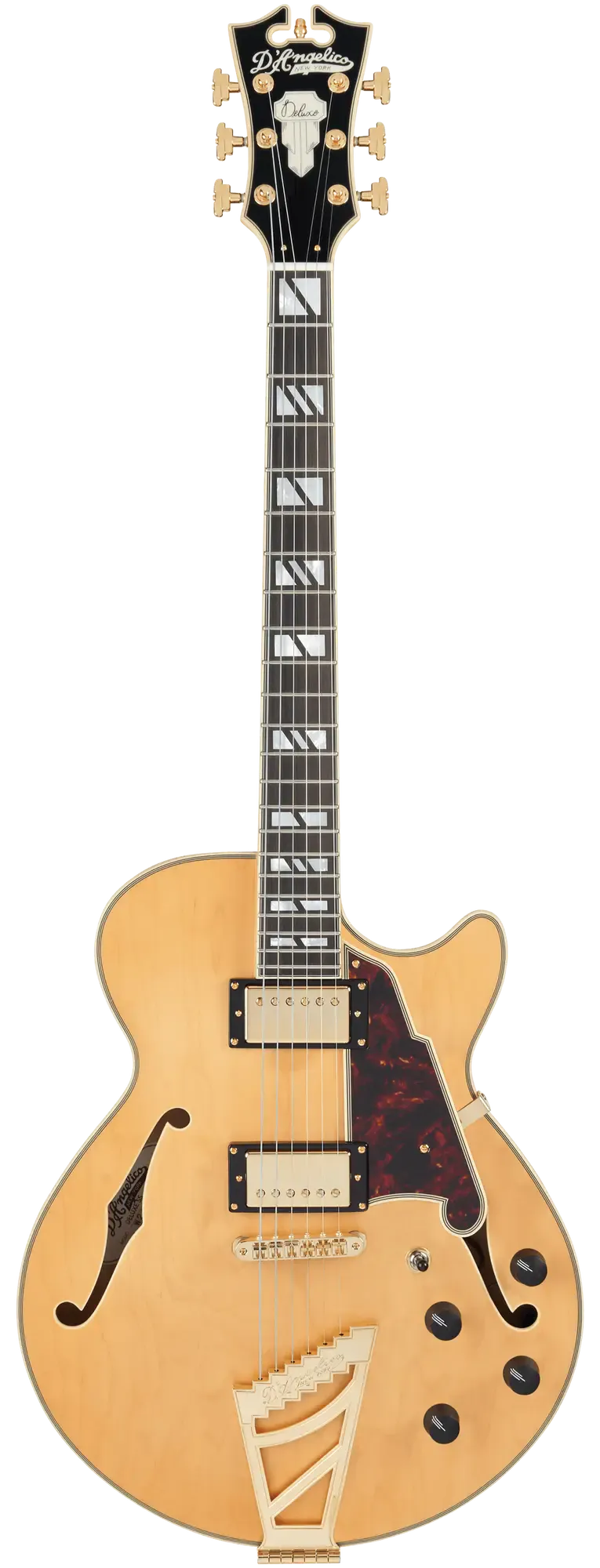 Электрогитара полуакустическая D'Angelico Deluxe SS Satin Honey