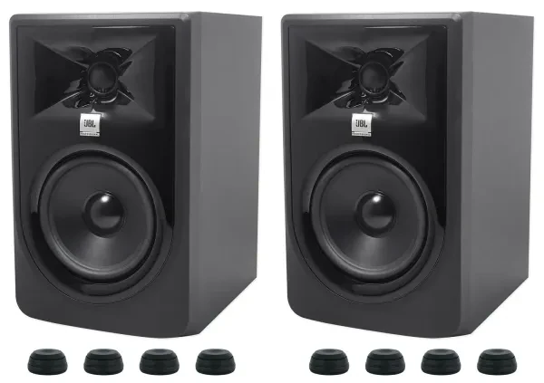 Активный студийный монитор JBL 305PMKII Black со подставками (пара)