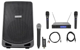 Караоке-система Samson портативная 6", с беспроводными микрофонами