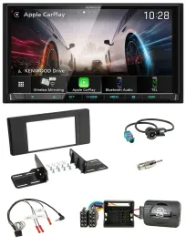 Kenwood Lenkrad 2DIN USB DAB Bluetooth Autoradio für BMW X5 E53 2000-2006