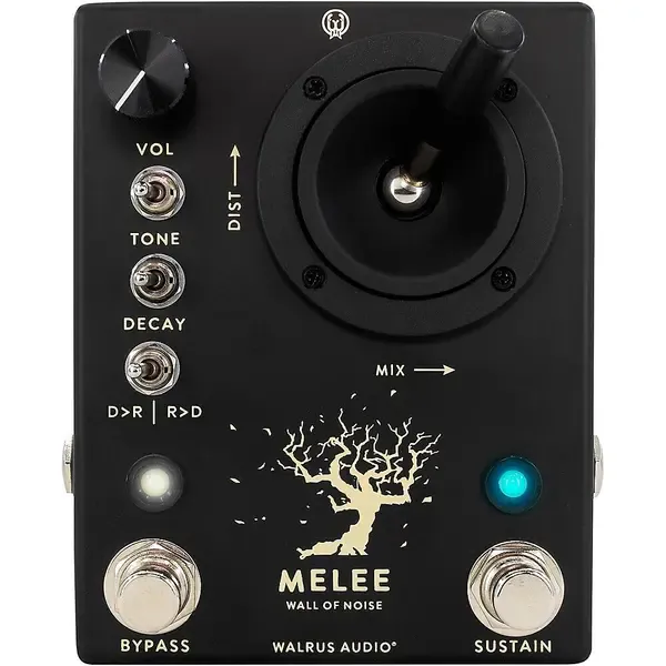 Педаль эффектов для электрогитары Walrus Audio Melee Wall of Noise Reverb and Distortion Effects Pedal Black