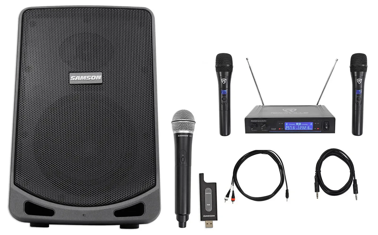 Караоке-система Samson портативная 6", с беспроводными микрофонами