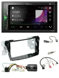 Автомагнитола Pioneer 2-DIN, DAB, USB, Bluetooth, для Hyundai i40 (с 2011), поддержка управления с руля