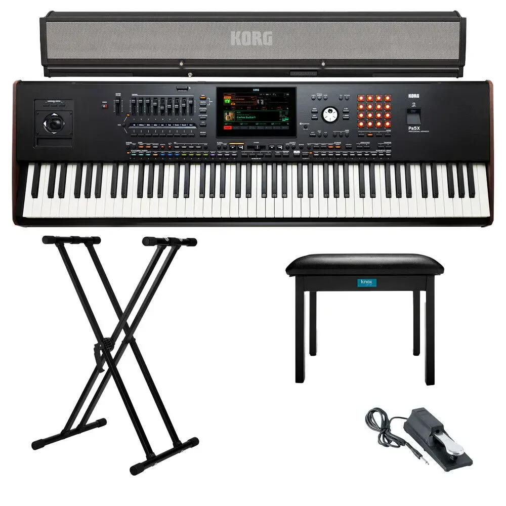 Korg 88-Key Pa5X Professional Arranger with Color Touch Screen Bundle