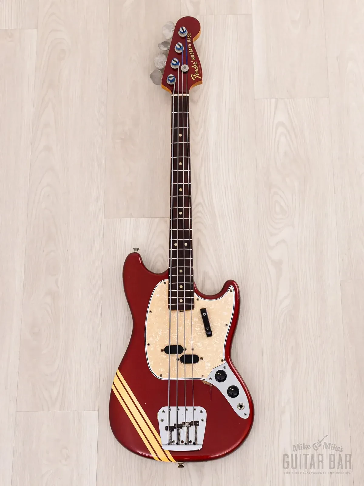 Бас-гитара Fender Competition Mustang Bass P Candy Apple Red w/case USA 1970