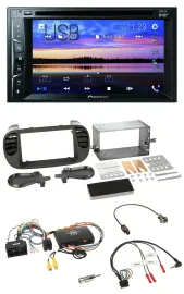 Pioneer Bluetooth 2DIN USB DVD DAB Lenkrad Autoradio für Fiat 500 14-15 soft tou