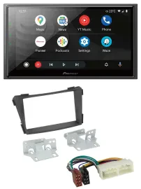 Pioneer USB 2DIN DAB MP3 Bluetooth Autoradio für Hyundai i40 Typ VF ab 2016 schw