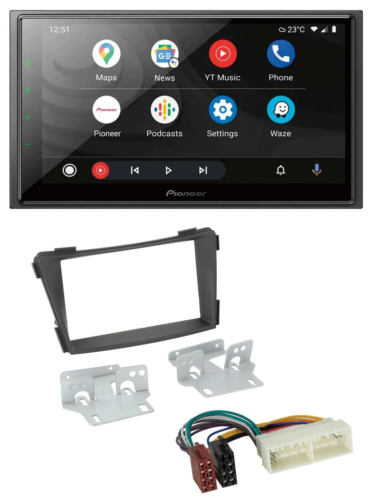 Pioneer USB 2DIN DAB MP3 Bluetooth Autoradio für Hyundai i40 Typ VF ab 2016 schw