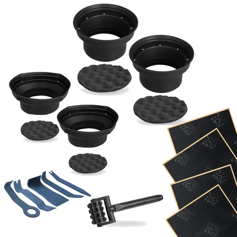 NVX XBAF65 6.5" or 6.75" / 6x9" Silicone Baffle Kit w/ Sound Damping & Deadening