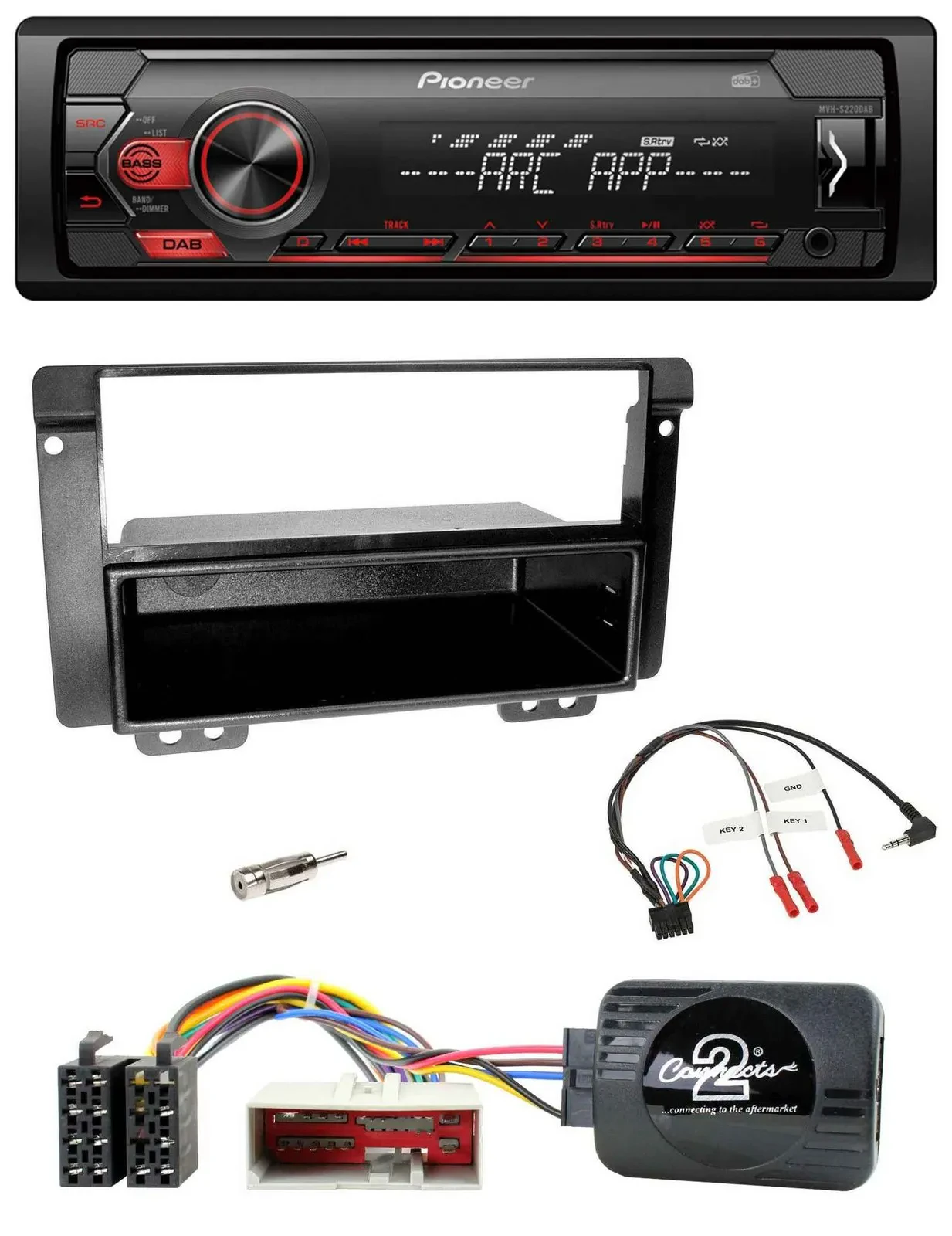 Pioneer DAB 1DIN MP3 Lenkrad USB Autoradio für Landrover Freelander 2004-2006