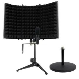 Audio Technica PRO37 Diaphragm Condenser Microphone PRO 37+Mic Stand+Iso Shield