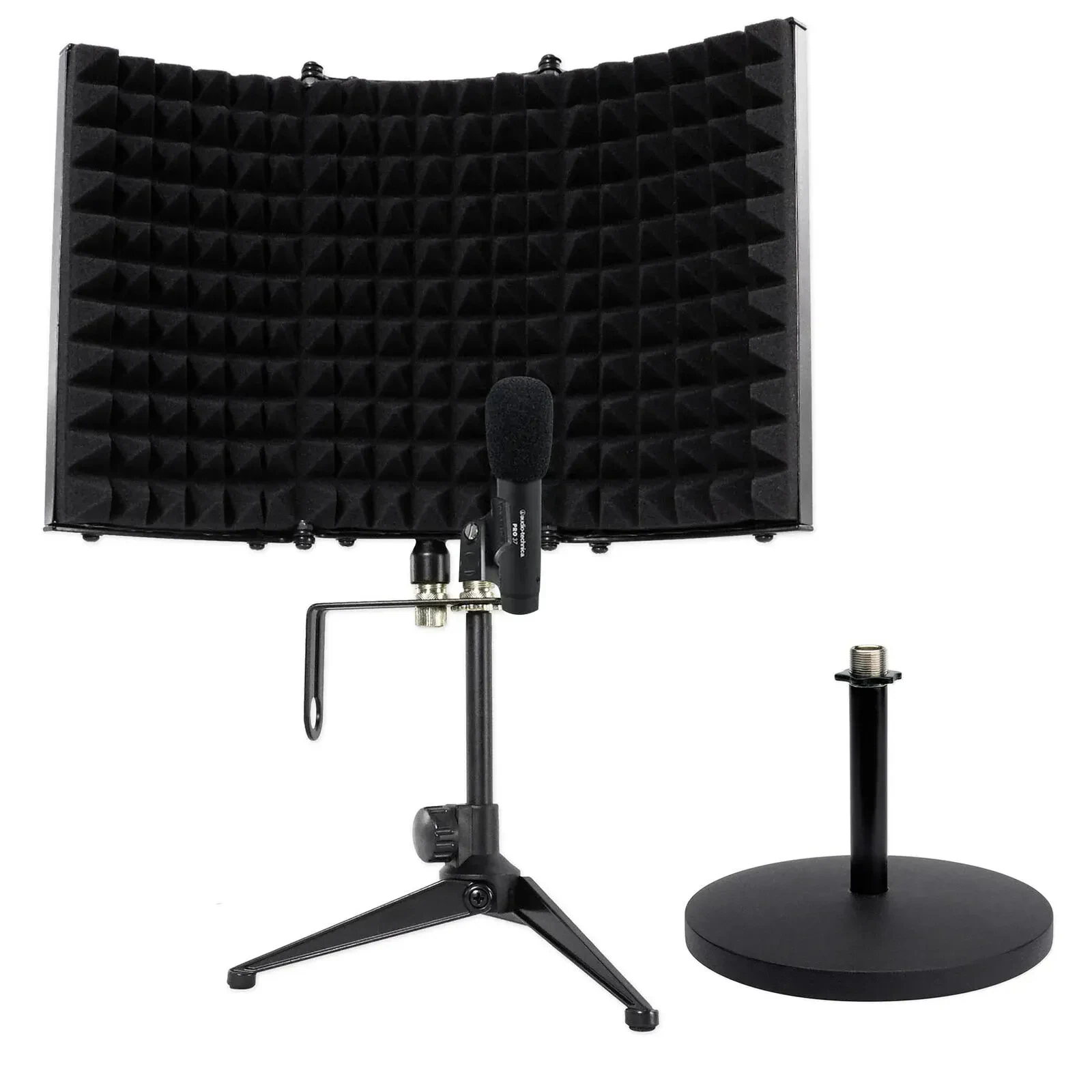 Audio Technica PRO37 Diaphragm Condenser Microphone PRO 37+Mic Stand+Iso Shield