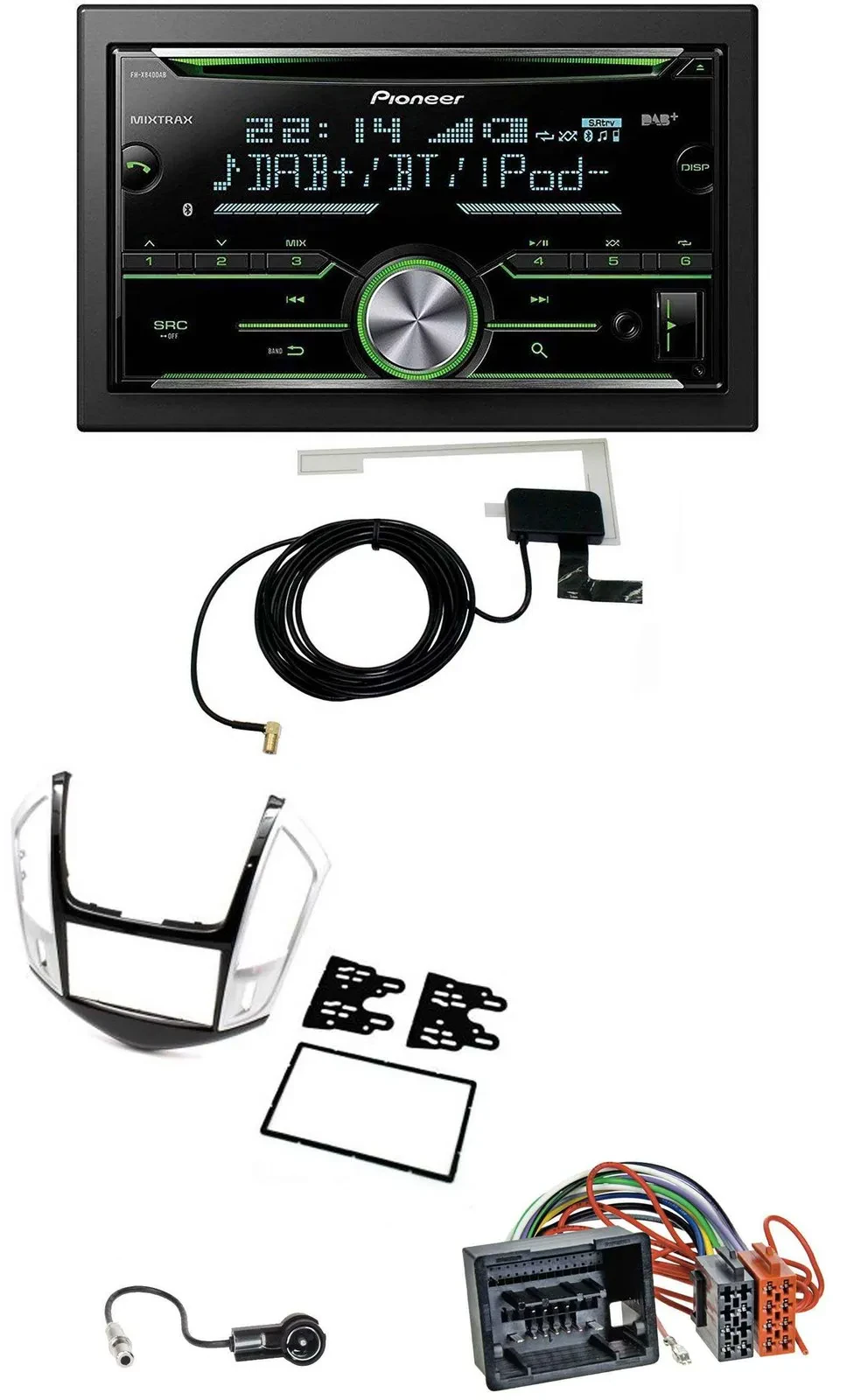 Автомагнитола для Chevrolet Cruze 2011–2016 Pioneer 2-DIN, CD/USB/MP3, Bluetooth, DAB