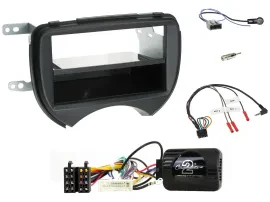 Einbauset Lenkradadapter DIN Autoradio für Nissan Micra 10-13 schwarz