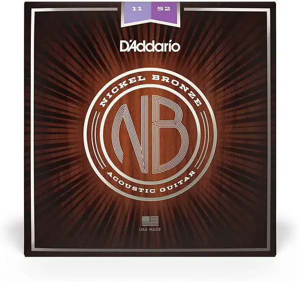 Струны для акустической гитары D'Addario NB1152 11-52, никелированная бронза