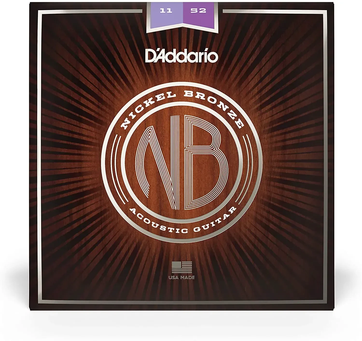 Струны для акустической гитары D'Addario NB1152 11-52, никелированная бронза