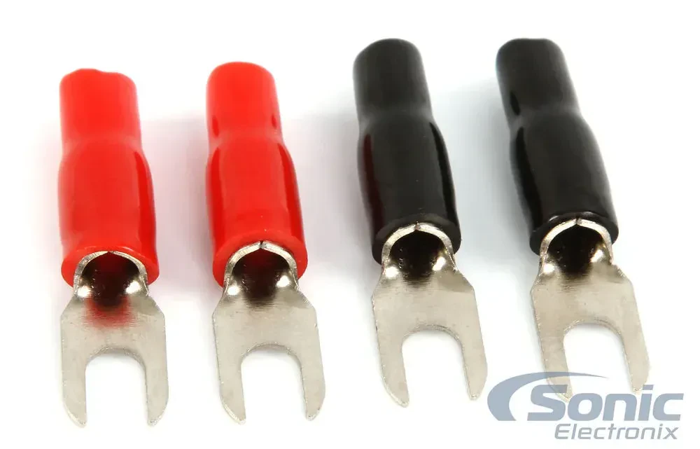 Belva BST1008 2-Pack 10 Gauge Spade Terminal, #8 Nickel Plated | Car Audio