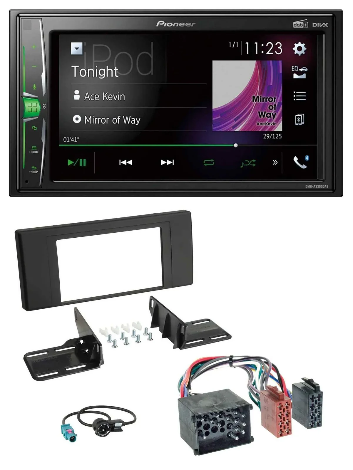 Pioneer 2DIN MP3 DAB USB Bluetooth Autoradio für BMW X5 (E53 2000 2002)