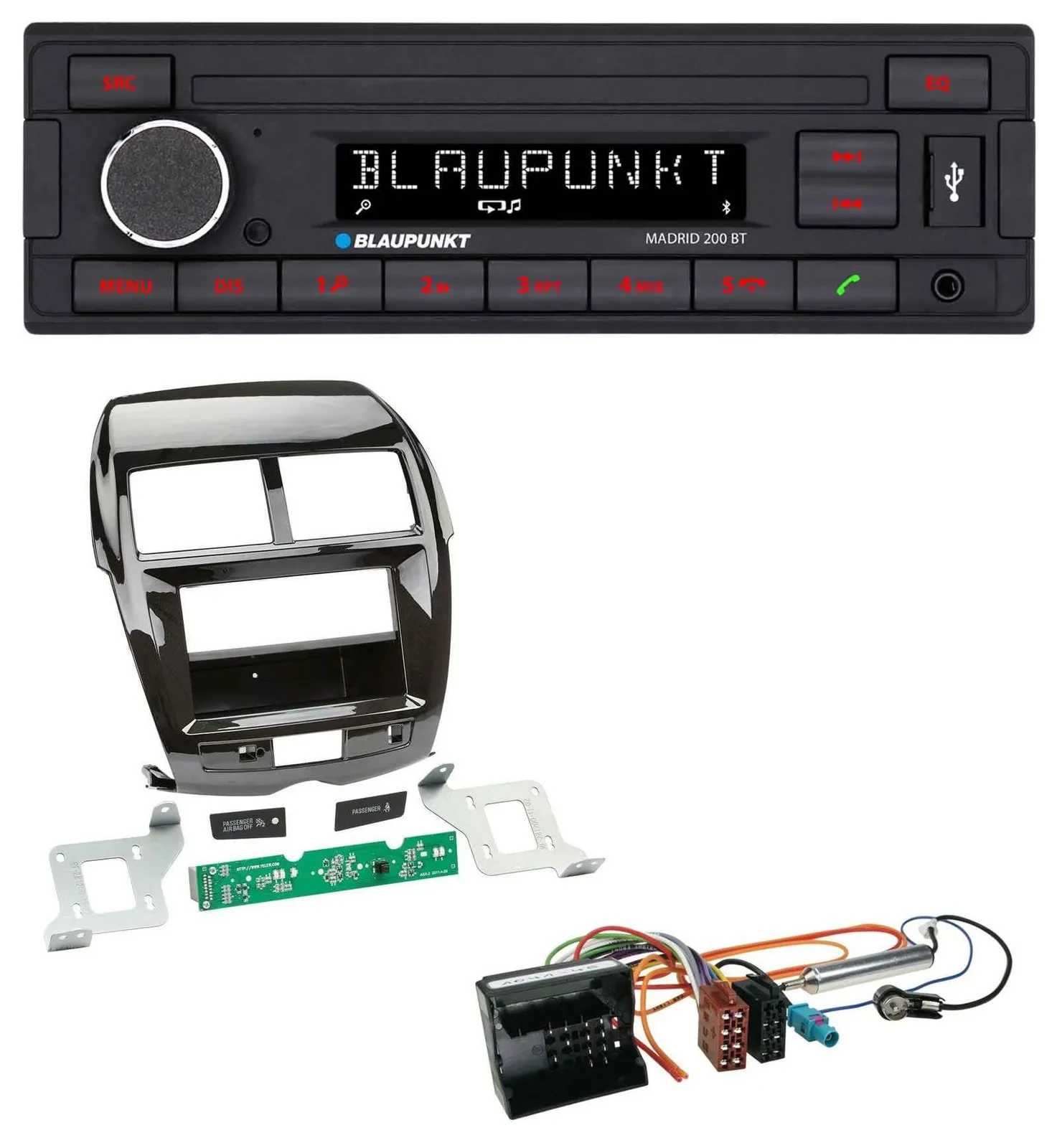 Blaupunkt USB AUX Bluetooth MP3 Autoradio für Citroen C4 Aircross Mitsubishi ASX