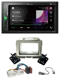 Pioneer 2DIN MP3 DAB USB Bluetooth Autoradio für Kia Sportage 3 SL 10-15 silber