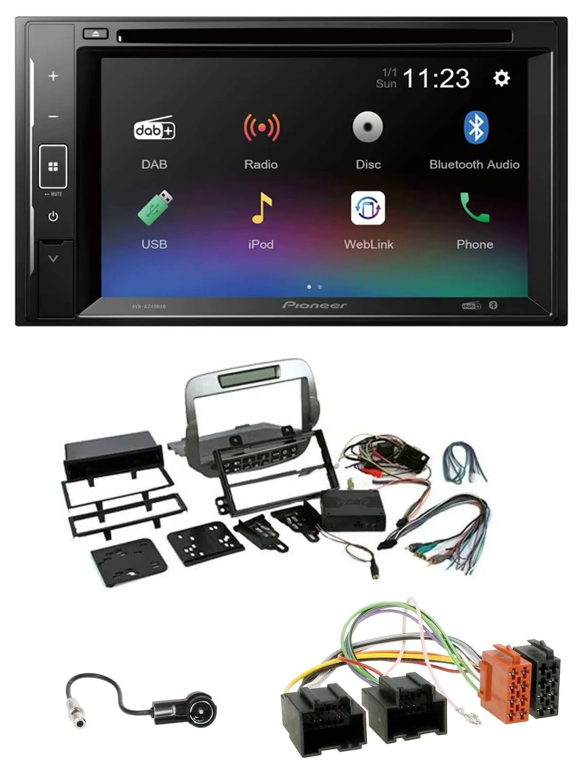 Pioneer Bluetooth MP3 USB 2DIN DAB DVD Autoradio für Chevrolet Camaro 2010-2015