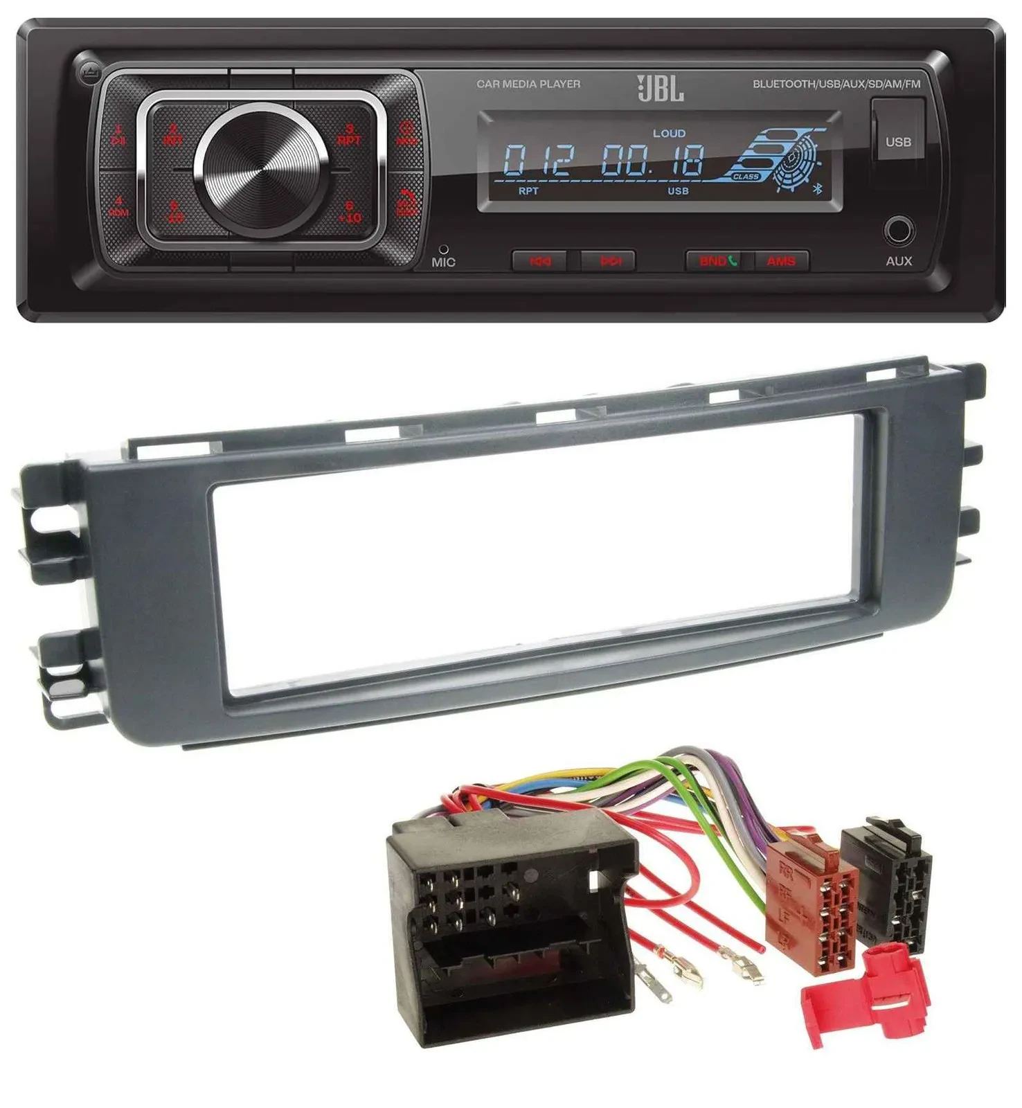 Автомагнитола JBL SD/AUX/MP3/USB/Bluetooth для Smart ForFour (454, 2004-2006)